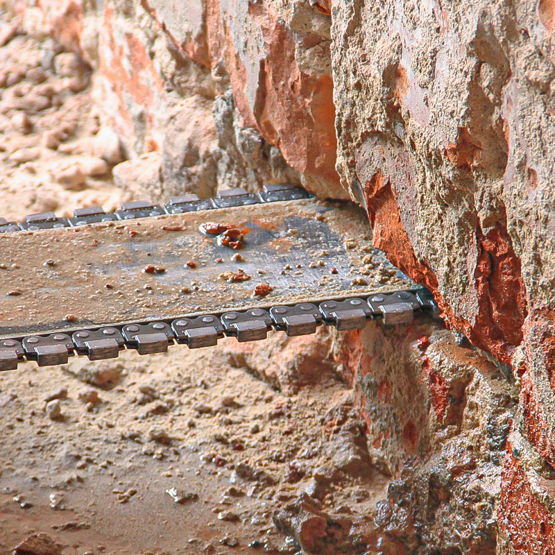 Mauerwerkstrockenlegung im Sägeverfahren